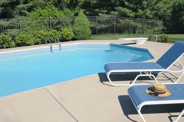 Poolside Concrete Installation in Port Orchard